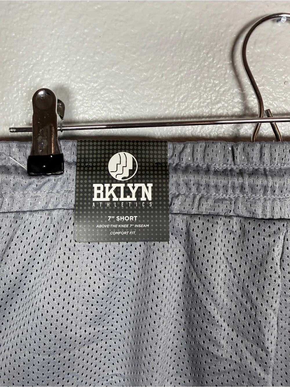 BKLYN Athletics Mens Mesh Athletic Shorts Gray Size Medium 7